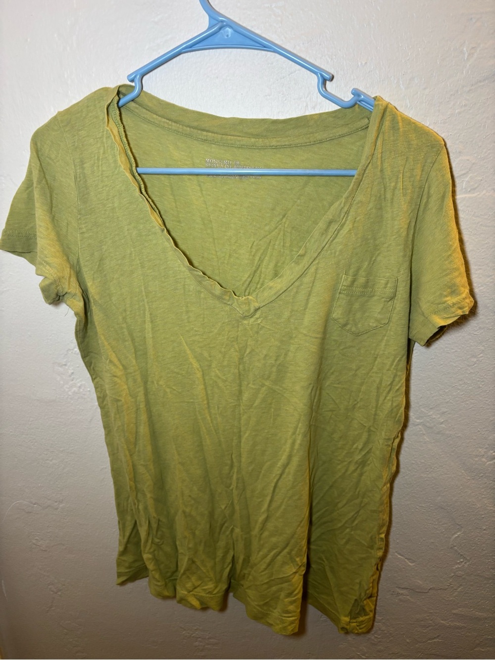 Women's Lightweight V-Neck Tee in Olive Green